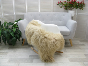 Luxury real Icelandic sheepskin rug G.250