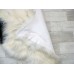 White & Black Icelandic Sheepskin Rug Mongolian Style Genuine Curly Chair Sofa Throw G392