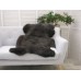 Luxury Genuine British Brown Grey Sheep Rug Natural Colour Single Sofa Chair Floor Cover G428