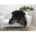 Genuine Icelandic Mongolian Brown White Sheep Rug Single Chair Sofa Floor Cover G431