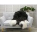 Sheep Rug Throw Genuine Real Brown White Icelandic Single Sofa Floor Seat Pad Chair Cover G443