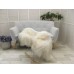 Sheep Rug Throw Genuine Real Cream Black Icelandic Single Sofa Floor Seat Pad Chair Cover G448