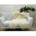Sheep Rug Throw Genuine Real Cream Black Icelandic Single Sofa Floor Seat Pad Chair Cover G448