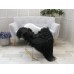 Sheep Rug Throw Genuine Real Black White Icelandic Single Sofa Floor Seat Pad Chair Cover G449