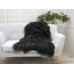 Sheep Rug Throw Genuine Real Black White Icelandic Single Sofa Floor Seat Pad Chair Cover G449