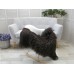 Sheep Rug Throw Genuine Real Dark Brown Icelandic Single Sofa Floor Seat Pad Chair Cover G452