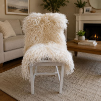 Cream White Curly Mongolian Single Sheepskin Rug G800 Cream White Curly Mongolian Single Sheepskin Rug G800