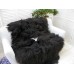 Black brown quad sheepskin rug real icelandic lambskin sofa bed throw shaggy rug Q45