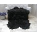Black brown quad Icelandic sheepskin rug real Q47