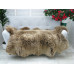 Beige Brown Quad Sheepskin Rug British Herdwick Throw Q81