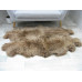 Beige Brown Quad Sheepskin Rug British Herdwick Throw Q81