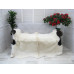 White Brown Quad Sheepskin Rug British Jacob Bed Throw Q82