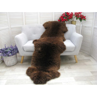 BROWN BRITISH DOUBLE SHEEPSKIN RUG D31