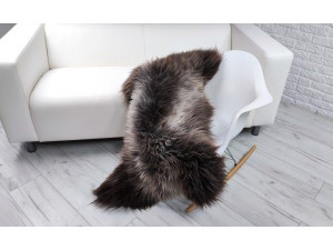 BROWN BRITISH HERDWICK SHEEPSKIN RUG J701