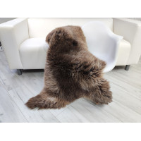 BROWN BRITISH HERDWICK SHEEPSKIN RUG J704 BROWN BRITISH HERDWICK SHEEPSKIN RUG J704
