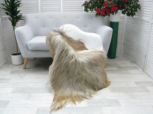 Genuine Greek Long Hair Goat Hide Go405
